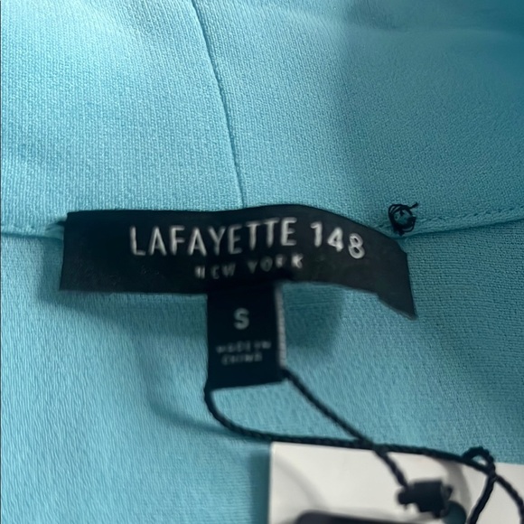 Lafayette 148 New York Blue Button-Up Blouse - Picture 3 of 9